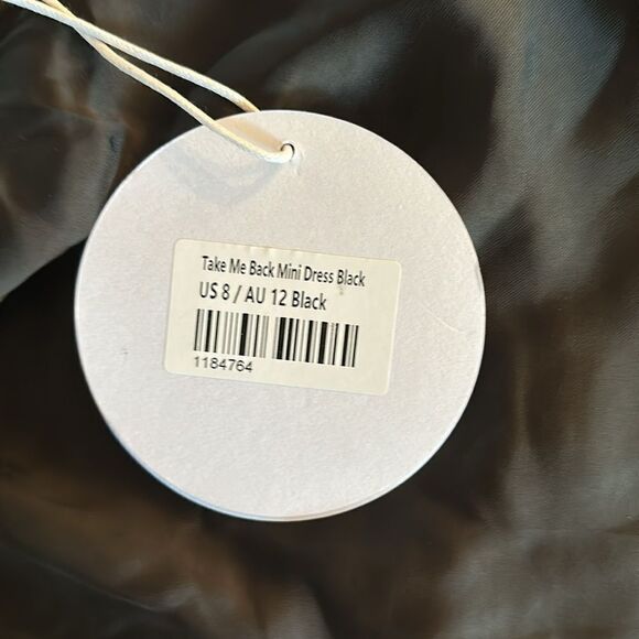 PRINCESS POLLY TAKE ME BACK MINI DRESS BLACK NEW US/8 AU/12 - Picture 8 of 8